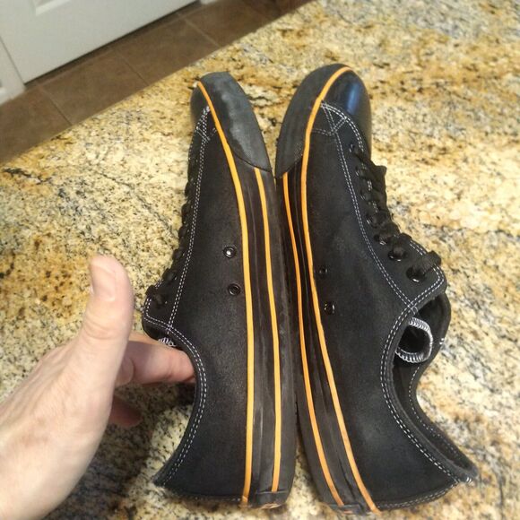Harley-Davidson Men’s D93197 Biker Motorcycle Casual Shoes Black Orange Size 12 - Picture 6 of 12